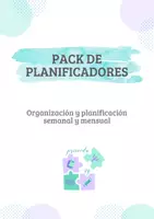 Vista previa - Para docentes: organización, planificación y formación - Pack de planificadores (en castellano) - Portada