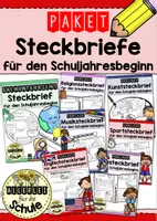 Vorschau - Arbeitsblätter - Steckbriefe zum Schuljahresbeginn | Kennenlernen in der Schule - Paket für verschiedene Fächer - Deckblatt