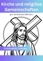 Vorschau - Arbeitsblätter - Bundle ✨ Kirche und religiöse Gemeinschaften im Wandel - Religion Sek 1 - Deckblatt