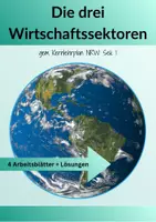 Vorschau - Arbeitsblätter - 📦 Materialpaket Wirtschaftsräume im Wandel – primärer, sekundärer, & tertiärer Sektor global - Deckblatt