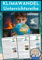 Vorschau - Arbeitsblätter - Klimawandel – Unterrichtsreihe mit Infotexten, Aufgaben & Lösungen (Erdkunde Sek I) - Deckblatt