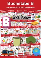 Vorschau - Arbeitsblätter - Materialpaket - Buchstabe B XXL Paket Wortschatzpaket - DaZ/DaF, Deutsch, Sachunterricht (Grundschule) - Deckblatt