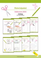 Vorschau - Mal- und Bastelvorlagen - Materialpaket Halloween 2025 - Deckblatt