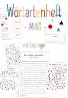 Vorschau - Unterrichtsreihen - Arbeitsheft Wortarten Montessori I - Nomen, Verben, Adjektive, Artikel (Material mit Lösungen) - Deckblatt