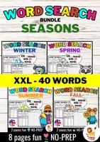 anteprima - Esercizi - XXL Word Search Puzzle (Seasons) | Stagioni Inglese - Bundle (Raccolta) - Pagina di copertina