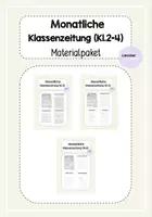 Vorschau - Anderer Materialtyp - Monatliche Klassenzeitung Kl.2-4 Materialpaket - Deckblatt