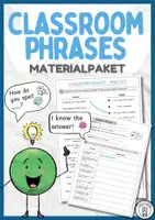Vorschau - Arbeitsblätter - Classroom Phrases – MATERIALPAKET (Poster, Merkblatt, Practice Worksheet) - Deckblatt