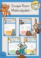 Vorschau - Spiele - Escape Room Mathematik Klasse 4 Materialpaket - Deckblatt