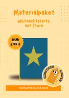 Vorschau - Arbeitsblätter - Materialpaket Weihnachtskarte mit Stern aus Metallfolie gestalten - Deckblatt