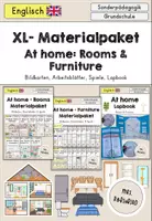 Vorschau - Arbeitsblätter - At home Rooms & Furniture (Räume, Möbel) XL Materialpaket - Englisch - Deckblatt