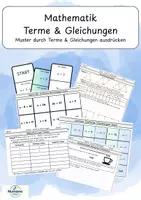 Vorschau - Arbeitsblätter - Materialpaket Mathematik Terme und Gleichungen Klasse 7/8 - Deckblatt