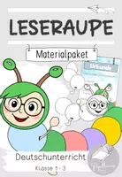 Vorschau - Mal- und Bastelvorlagen - Leseraupe als Bastelvorlage | Lesepass | Elternbrief | Urkunde - Deckblatt