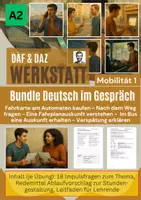 Aperçu - Feuilles d'exercices - Bundle Deutsch im Gespräch – Mobilité 1 : 5 activités avec 18 questions chacune, expressions clés & guide inclus - Page de couverture
