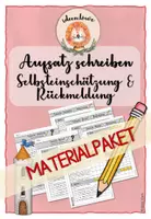 Vorschau - Arbeitsblätter - Deutsch Materialpaket: Aufsätze Rückmeldung (Bericht, Erzählung, Märchen) - Deckblatt