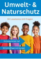 Vorschau - Arbeitsblätter - Materialpaket Klimawandel ♻️ Umwelt & Natur schützen 🌱🌊 Lesetraining / Leseverständnis – 10 Arbeitsblätter (Klasse 3–4) - Deckblatt