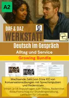 Vorschau - Stationenlernen - Deutsch im Gespräch – A2: Growing Bundle (Alltag & Service) - Deckblatt