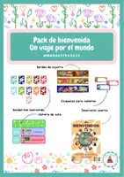 Vista previa - Decoración del aula - Pack de bienvenida Un viaje por el mundo - Portada