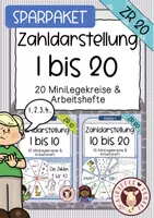 Vorschau - Unterrichtsreihen - Sparpaket 20 Mini-Legekreise (Zahlen 1 bis 20) mit Arbeitsheften - Deckblatt