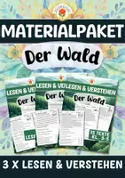 Vorschau - Arbeitsblätter - Materialpaket: Lesen & Verstehen - Der Wald (Klasse 1-5) - Deckblatt