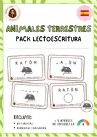 Vista previa - Hojas de trabajo - Animales terrestres - PACK LECTOESCRITURA - Portada