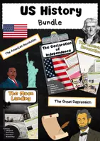 Vorschau - Arbeitsblätter - US History Materialpaket: Revolution, Civil War, Declaration of Independence, Great Depression, Moon Landing - Deckblatt