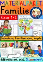 Vorschau - Stundenentwürfe - Meine Familie Klasse 1 und 2 Grundschule MATERIALPAKET - Deckblatt