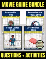 Vorschau - Arbeitsblätter - Movie Guide BUNDLE: Gifted Hands (2009), Remember the Titans (2000), Coach Carter (2005), and Lean on Me (1989). - Deckblatt