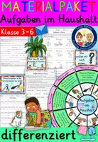 Vorschau - Stundenentwürfe - Aufgaben im Haushalt Klasse 3-6 MATERIALPAKET Grundschule - Deckblatt