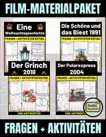Vorschau - Arbeitsblätter - Film-Materialpaket : Eine Weihnachtsgeschichte (2009), Der Grinch (2018), Der Polarexpress (2004) und Die Schöne und das Biest (1991) - Deckblatt