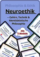Vorschau - Arbeitsblätter - Neuroethik – Gehirn, Technik & Identität | Komplettpaket (5 Module, Philosophie Oberstufe, Abitur) - Deckblatt