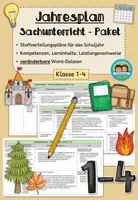 Vorschau - Stundenentwürfe - Jahresplan Stoffverteilungsplan - Sachunterricht (Klasse 1-4) - Sparpaket - Deckblatt