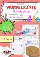 Vorschau - Arbeitsblätter - Würfelsätze, 3-fach differenziert, Nomen, Materialpaket - Deckblatt
