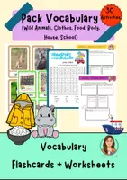 Vista previa - Unidades / Secuencias / Situaciones de Aprendizaje - Pack Vocabulary (Flashcards + Worksheets) 1º - 2º Primaria - Portada