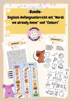 Vorschau - Unterrichtsreihen - Materialpaket: Anfangsunterricht in Englisch: Words we already know und Colours - Deckblatt