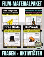 Vorschau - Stundenentwürfe - Film-Materialpaket : Manolo und das Buch des Lebens (2014), Free Birds – Esst uns an einem Tag (2013), Erntedankfest (1973) und Das fliegende Klassenzimmer (2002). - Deckblatt