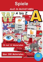 Vorschau - Unterrichtsreihen - XXL Materialpaket - Spiele - Buchstaben A bis Z - Deckblatt