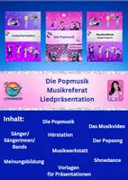 Vorschau - Arbeitsblätter - Popmusik_Musikreferat_Liedpräsentation (Gymnasium/Mittelschule) - Deckblatt