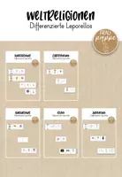 Vorschau - Arbeitsblätter - Bundle / Symbole der Weltreligionen / Differenzierte Leporellos - Deckblatt