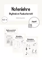 Vorschau - Arbeitsblätter - Notenlehre (Noten- / Pausenwerte) - Materialpaket - Deckblatt