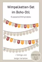 Vorschau - Poster - Wimpelketten-Set zur Klassenzimmergestaltung - Deckblatt