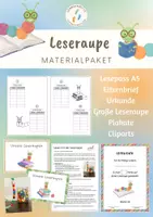 Vorschau - Arbeitsblätter - Materialpaket Leseraupe - Deckblatt