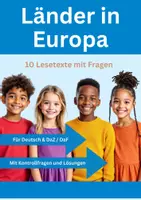 Vorschau - Arbeitsblätter - Materialpaket Europa & Länder 🌍 Textverständnis 🗺️ 10 Arbeitsblätter mit Fragen (Klasse 3–4) - Deckblatt