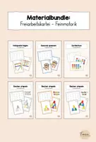 Vorschau - Unterrichtsreihen - Materialbundle Freiarbeitskartei - Feinmotorik - Deckblatt