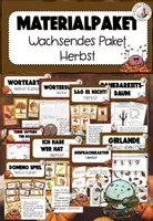 Vorschau - Mal- und Bastelvorlagen - Wachsendes Materialpaket Herbst Grundschule Sek I DaZ - Deckblatt