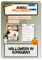 Vorschau - Arbeitsblätter - Basic Bundle - Halloween in Honduras | Reading Comprehension - Close Text - Deckblatt