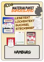 Vorschau - Spiele - Materialpaket Plus - Hamburg | Lesetext - Steckbrief - Lückentext - Suchsel (inkl. Lösungen) - Deckblatt