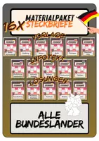 Vorschau - Arbeitsblätter - Materialpaket Steckbriefe ALLE BUNDESLÄNDER | Steckbriefvorlage - Infotext (2 Seiten) - inkl. Lösungen - Deckblatt