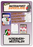Vorschau - Arbeitsblätter - Materialpaket Plus - Nordrhein-Westfalen | Lesetext - Steckbrief - Lückentext - Suchsel (inkl. Lösungen) - Deckblatt