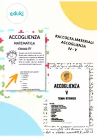 anteprima - Esercizi - Raccolta di materiali ACCOGLIENZA IV e V - Pagina di copertina