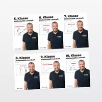 Vorschau - Unterrichtsreihen - Mathe Lernhefte Set für die SEK 1 | Lernvideos von Lehrer Schmidt - Deckblatt
